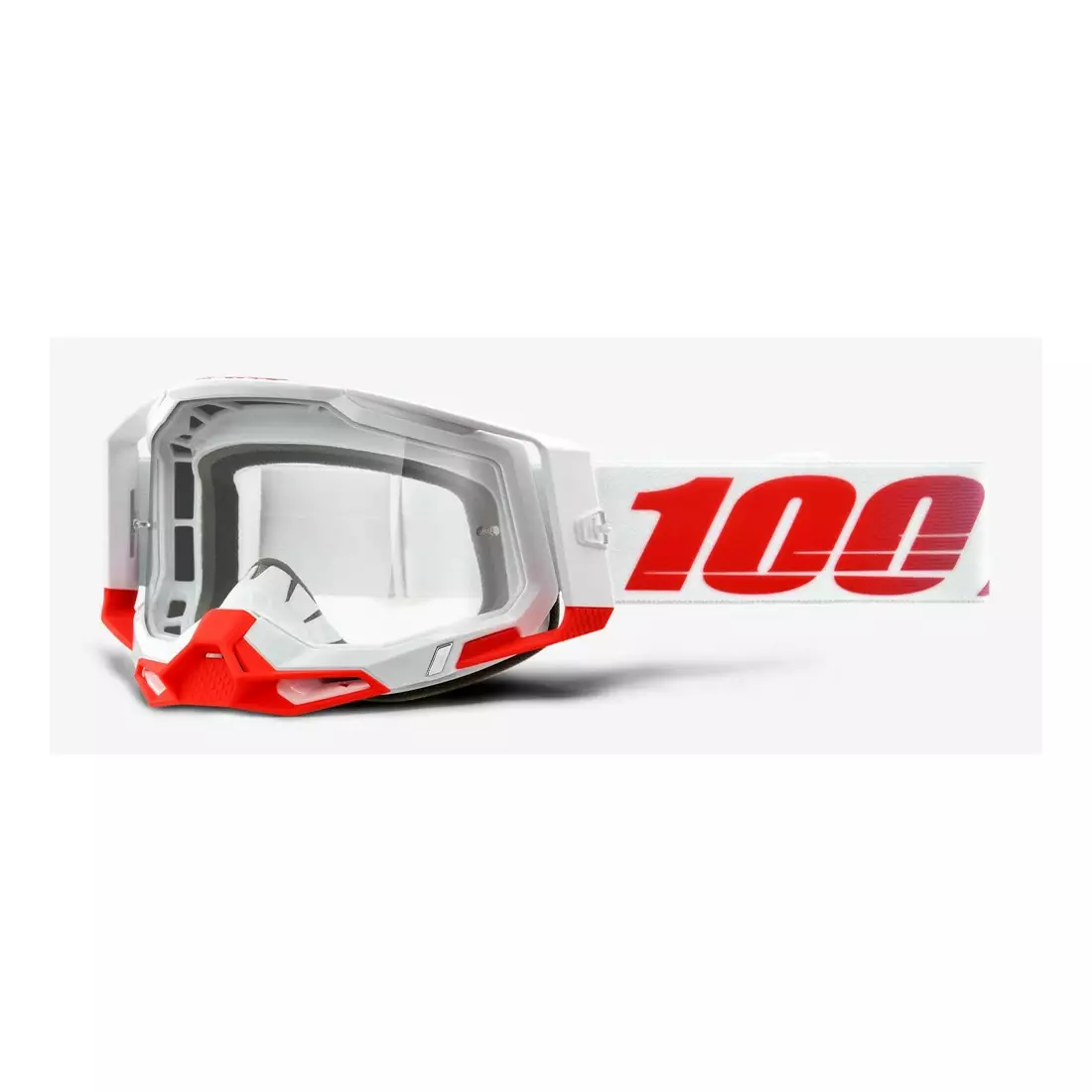 100% Cyklistické brýle RACECRAFT 2 (čirá skla Anti-Fog, LT 88%-92% + 10 víček) st-kith STO-50121-101-14