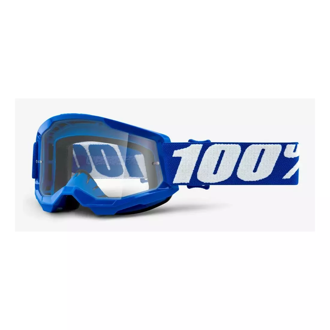 100% Juniorské cyklistické brýle STRATA 2 JUNIOR (čirá skla Anti-Fog, LT 88%-92%) blue STO-50521-101-02