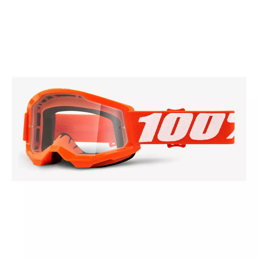 100% Juniorské cyklistické brýle STRATA 2 JUNIOR (čirá skla Anti-Fog, LT 88%-92%) orange STO-50521-101-05