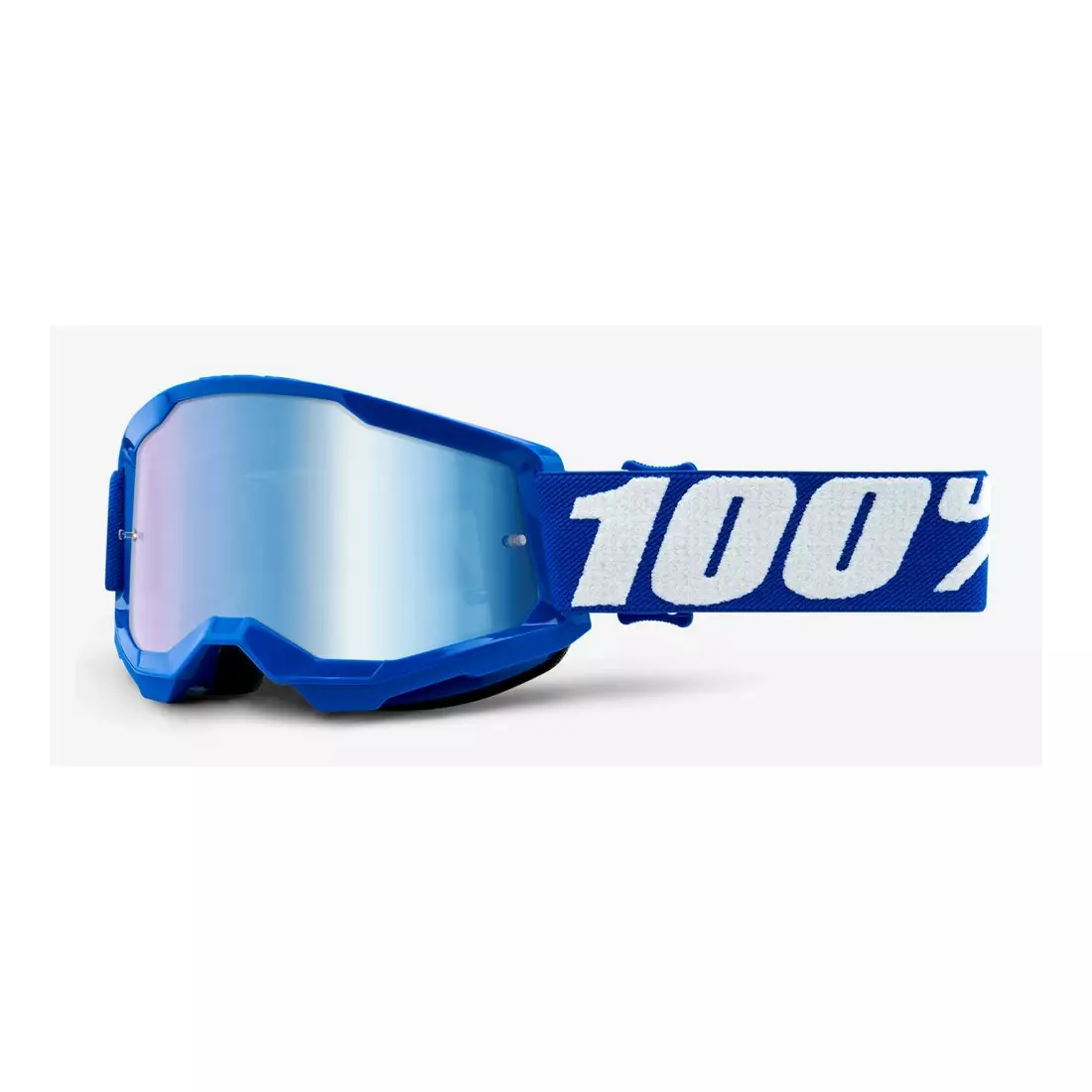 100% Juniorské cyklistické brýle STRATA 2 JUNIOR (modrá zrcadlová skla Anti-Fog, LT 53%+/-5%) blue STO-50521-250-02