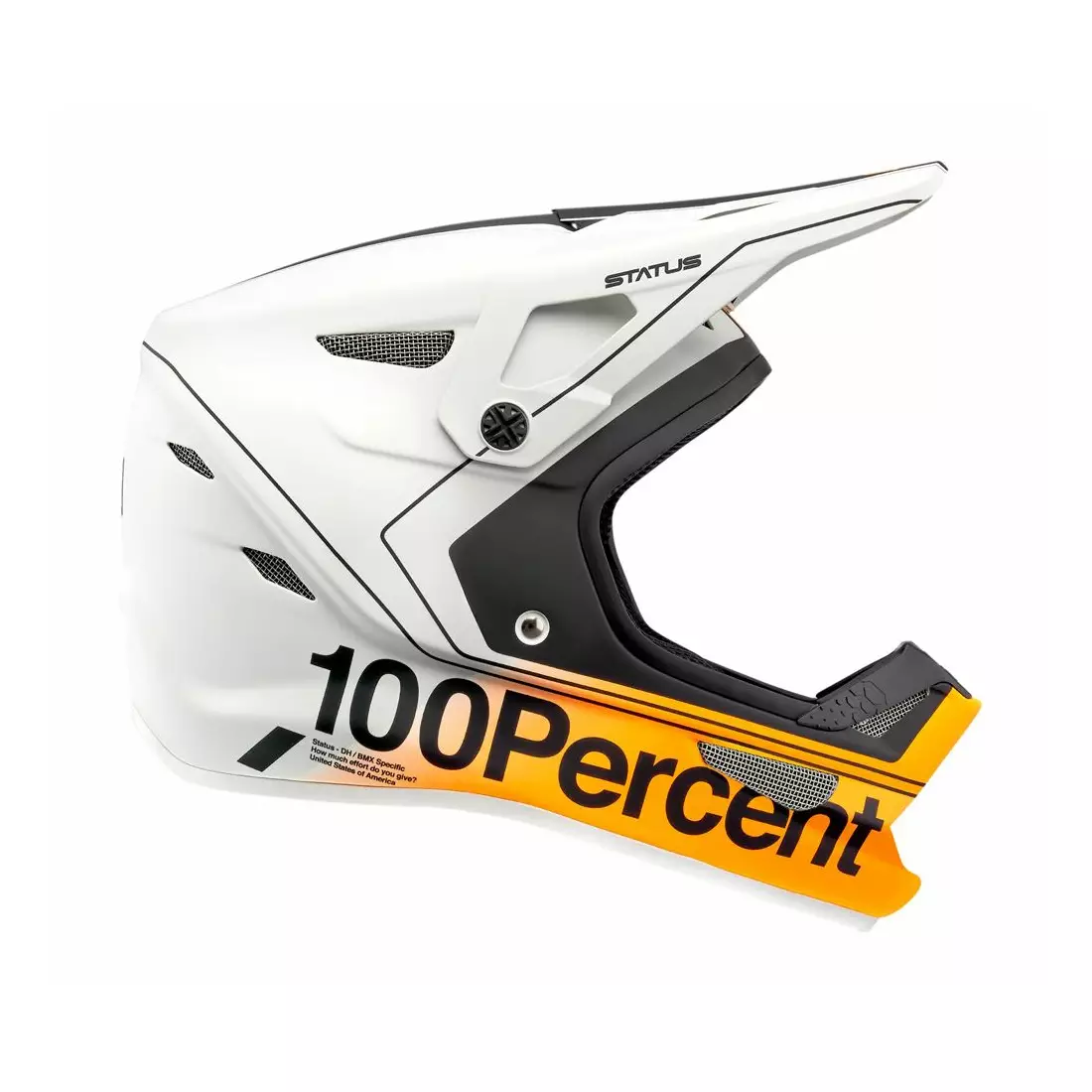 100% cyklistická přilba full face STATUS DH/BMX carby silver STO-80010-465-14