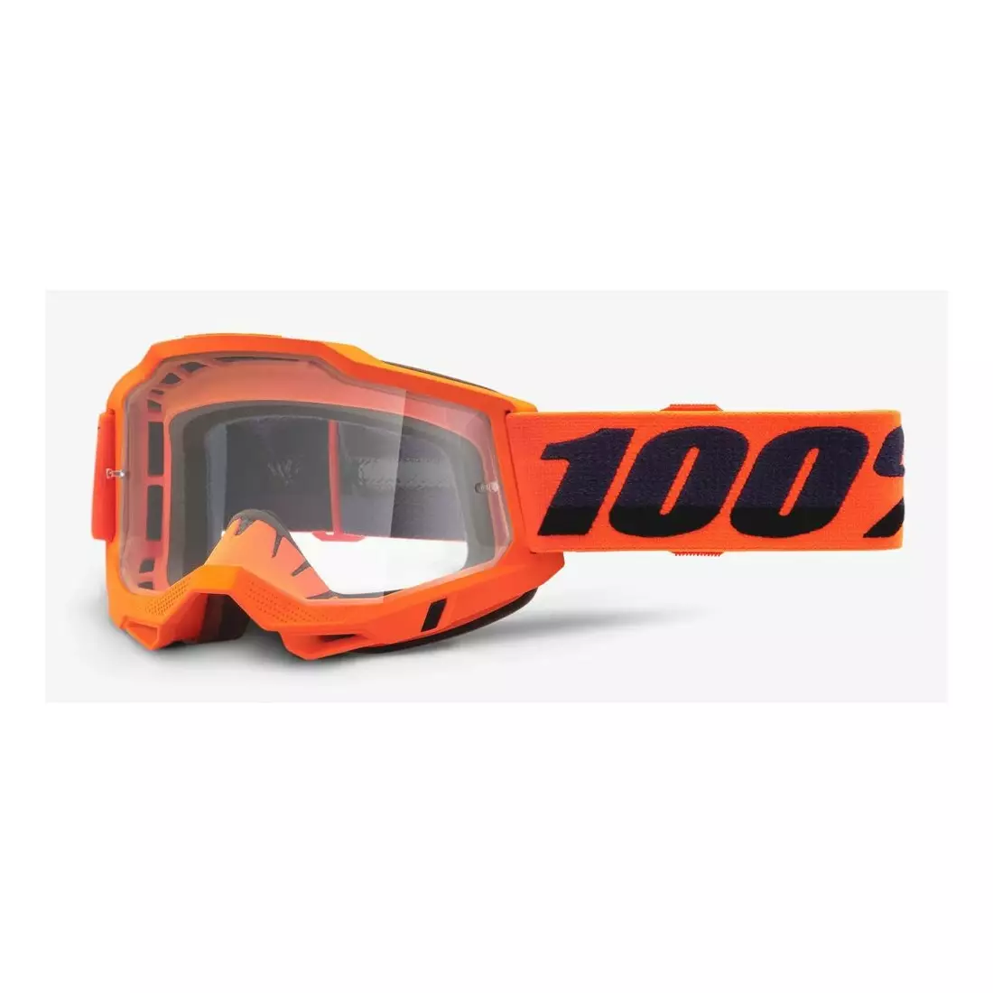100% cyklistické brýle ACCURI 2 (čirá skla Anti-Fog, LT 88%-92%) orange STO-50221-101-05