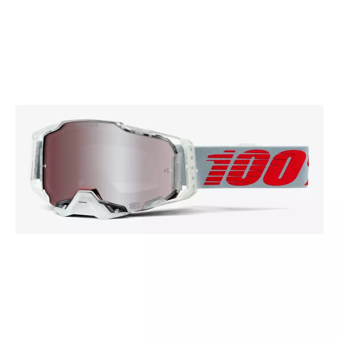 100% cyklistické brýle ARMEGA (stříbrné zrcadlové sklo HiPER, LT 20%-30%) x-ray STO-50721-404-10
