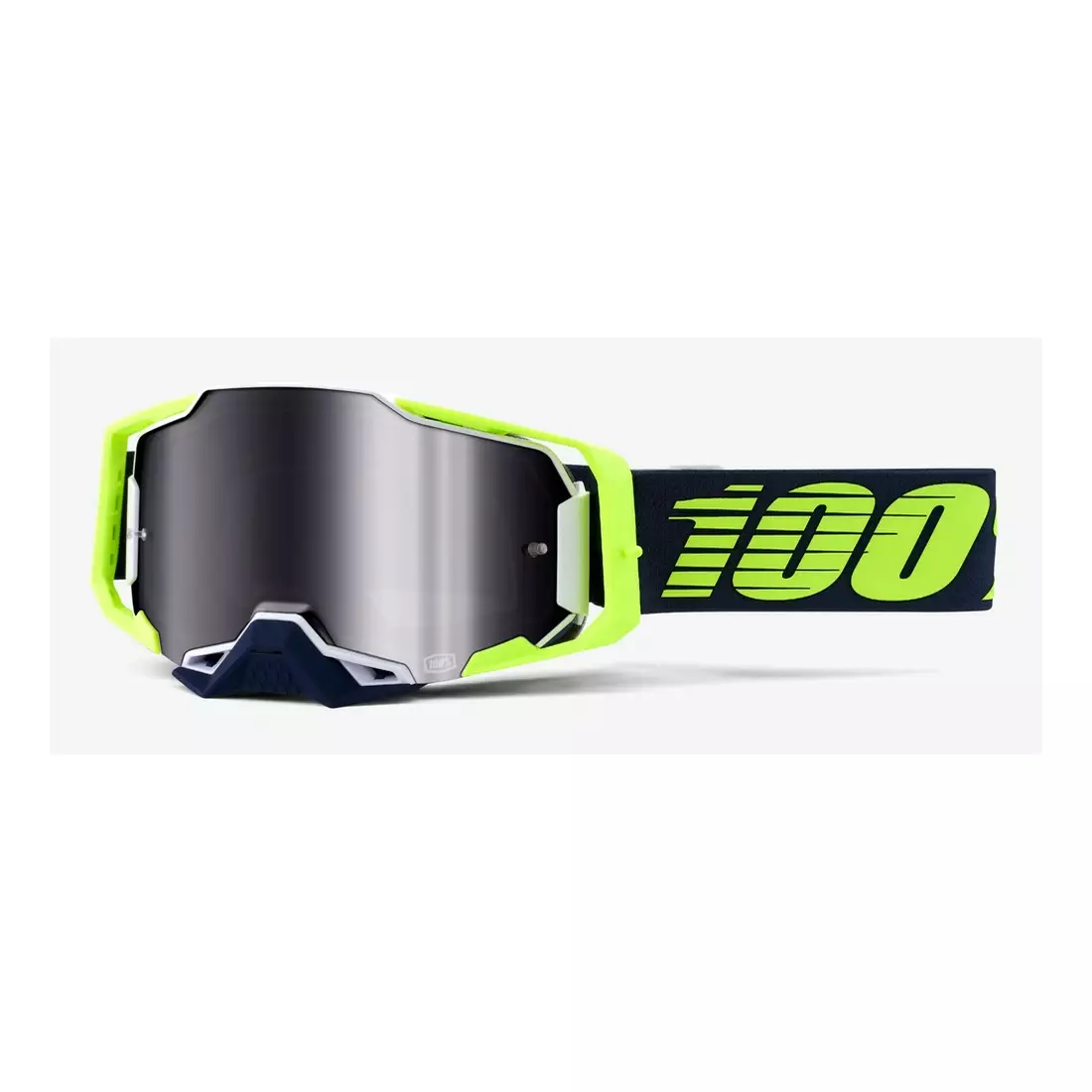 100% cyklistické brýle ARMEGA (stříbrné zrcadlové sklo, LT 25%+/-5%) deker STO-50721-252-08