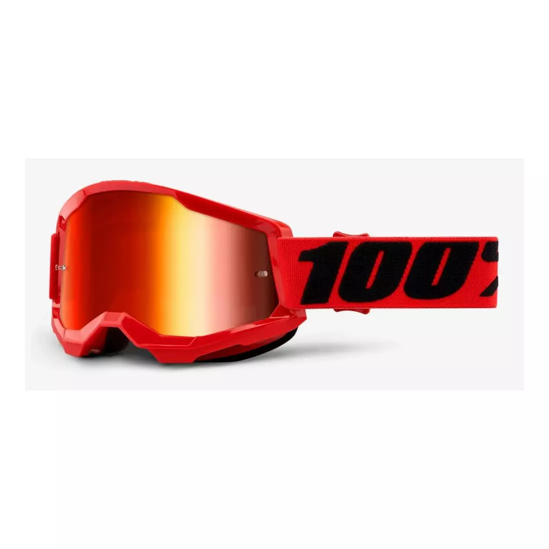100% cyklistické brýle STRATA 2 (červené zrcadlové sklo Anti-Fog, LT 38%+/-5%) red STO-50421-251-03
