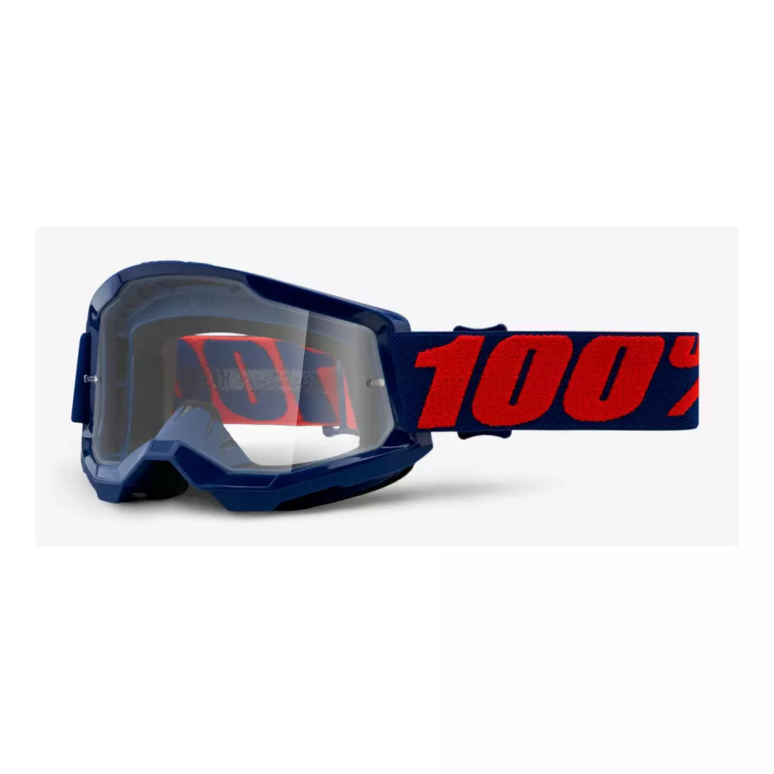 100% cyklistické brýle STRATA 2 (průhledné sklo Anti-Fog, LT 88%-92%) masego STO-50421-101-09