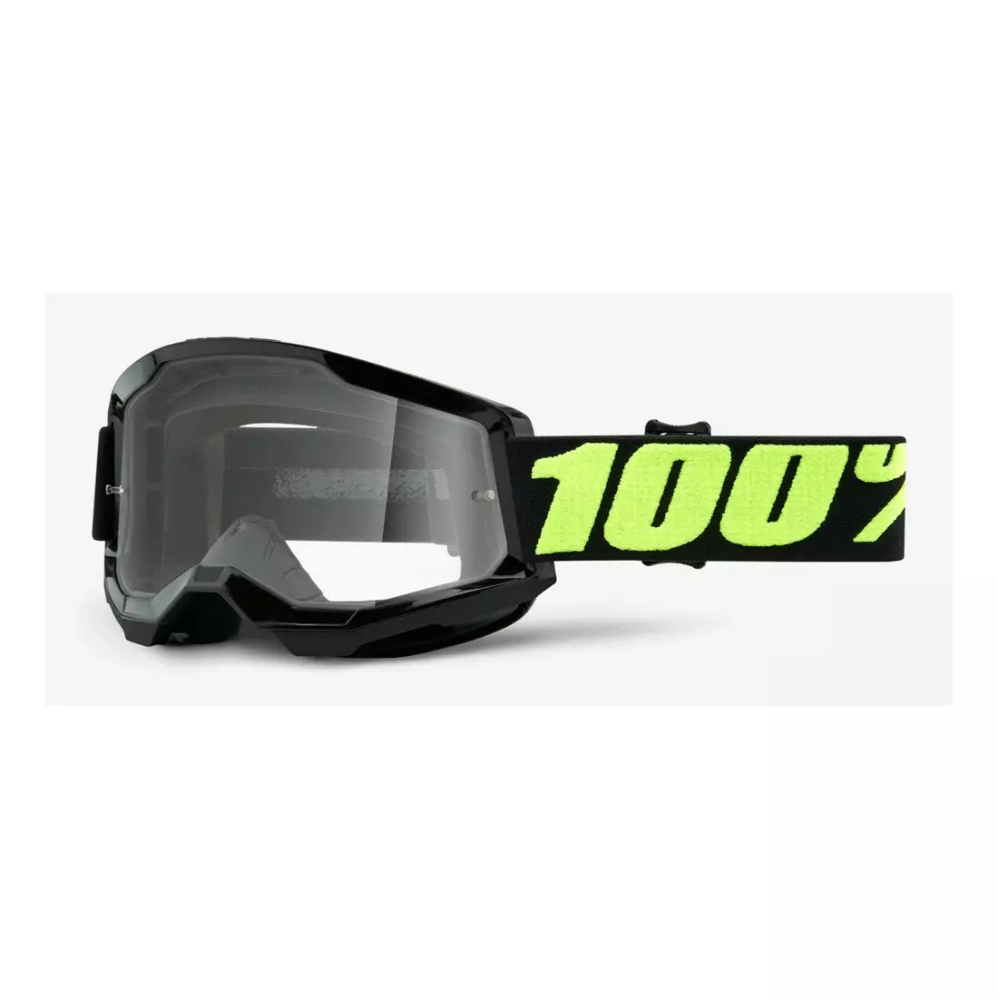 100% cyklistické brýle STRATA 2 (průhledné sklo Anti-Fog, LT 88%-92%) upsol STO-50421-101-11