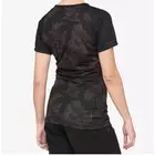 100% dámské sportovní tričko AIRMATIC black floral 