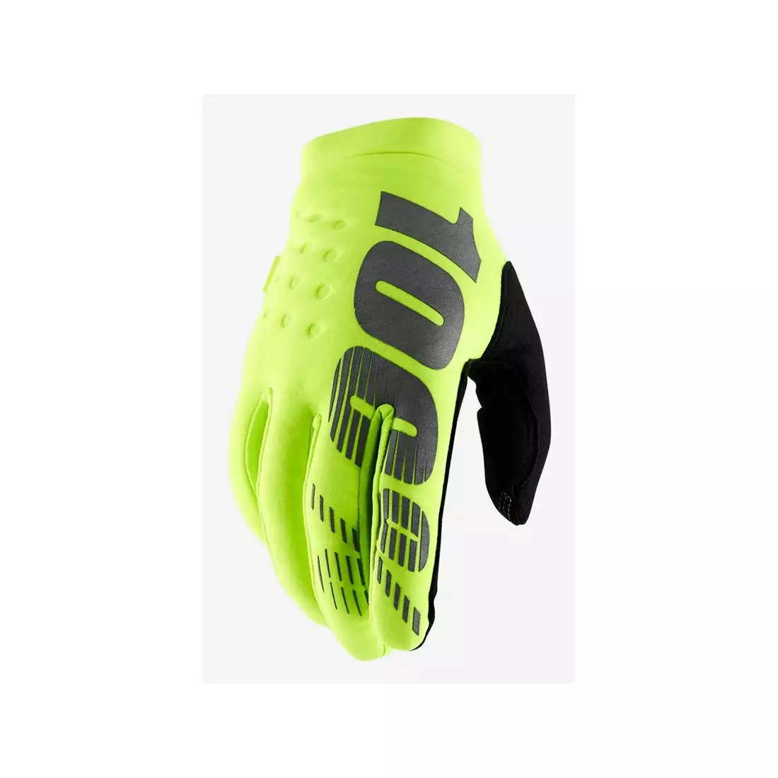 100% juniorské cyklistické rukavice BRISKER fluo yellow STO-10016-004-06