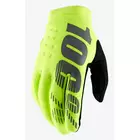 100% juniorské cyklistické rukavice BRISKER fluo yellow STO-10016-004-06