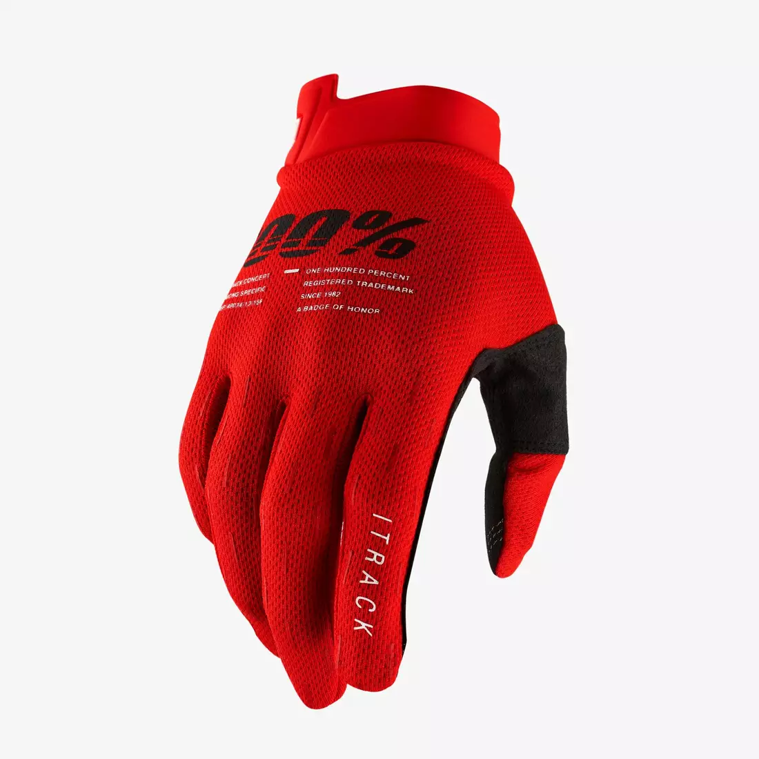 100% pánské cyklistické rukavice ITRACK red STO-10015-003-12