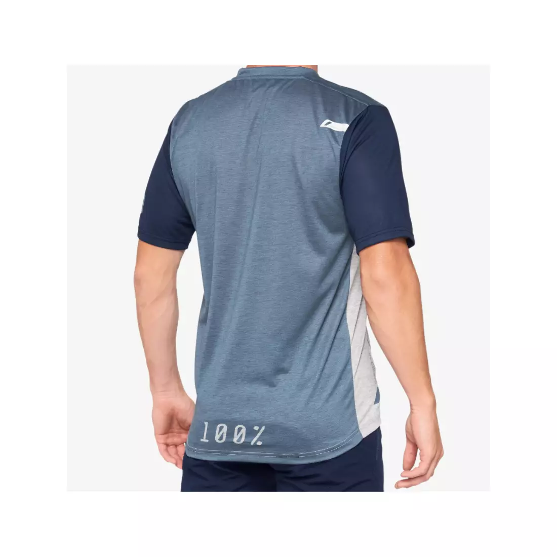 100% pánské sportovní tričko AIRMATIC steel blue grey 
