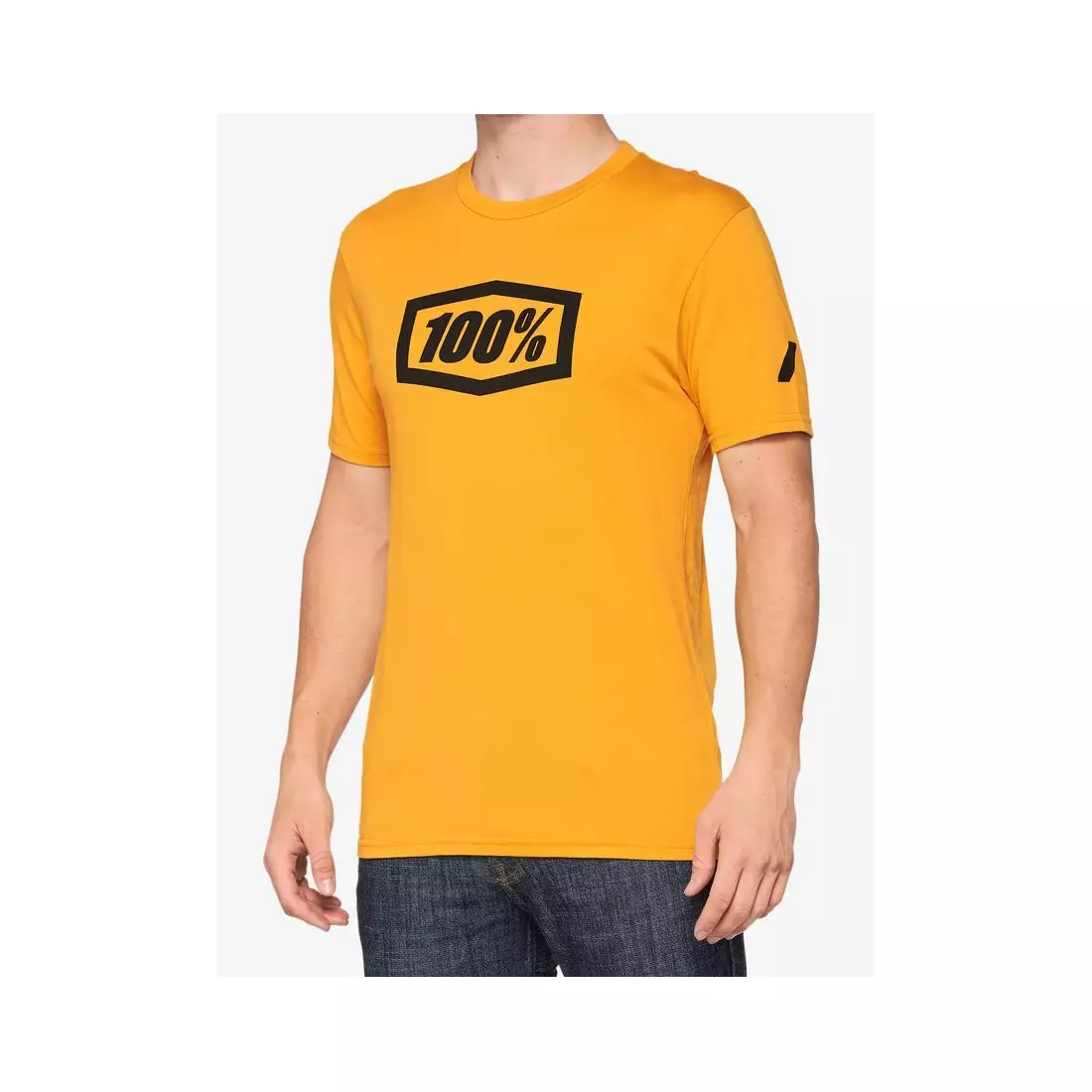 100% pánské sportovní tričko s krátkým rukávem ESSENTIAL goldenrod STO-32016-009-13