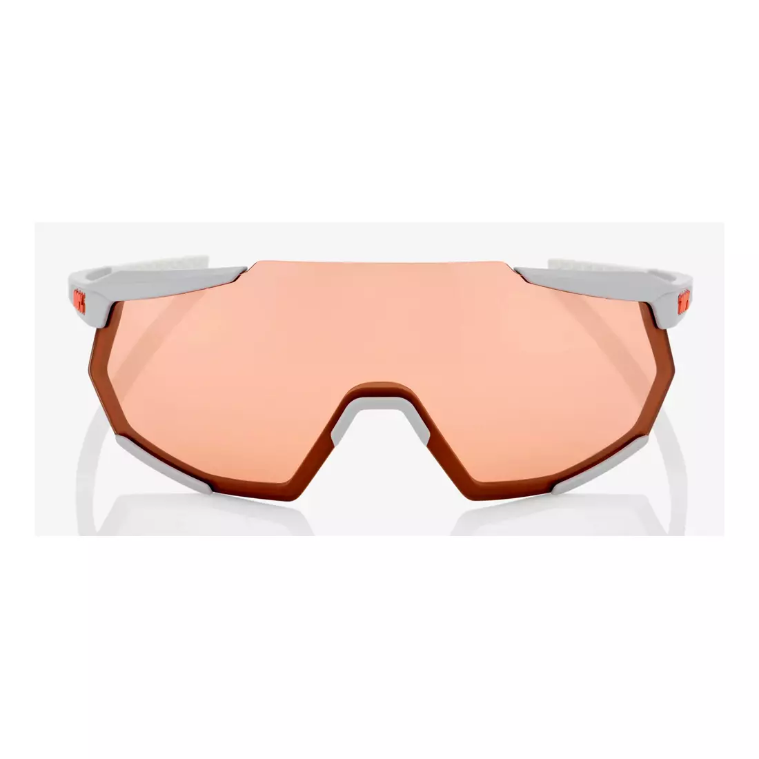 100% sportovní brýle RACETRAP (korálové sklo, LT 52% + průhledné sklo, LT 93%) soft tact stone grey STO-61037-289-79