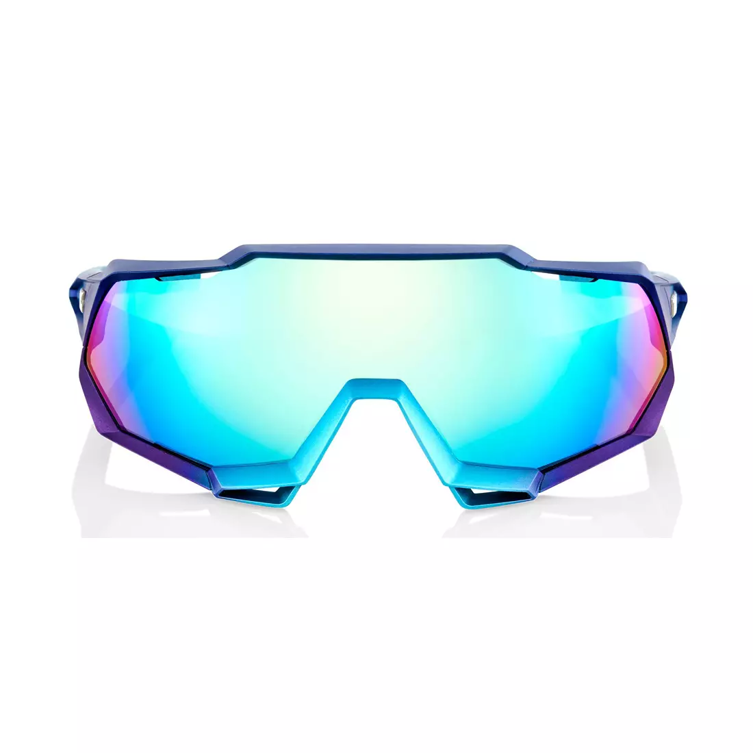100% sportovní brýle SPEEDCRAFT (blue multilayer mirror, LT 12% + clear glass, LT 93%) matte metallic into the fade STO-61023-390-69