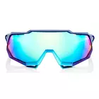 100% sportovní brýle SPEEDCRAFT (blue multilayer mirror, LT 12% + clear glass, LT 93%) matte metallic into the fade STO-61023-390-69
