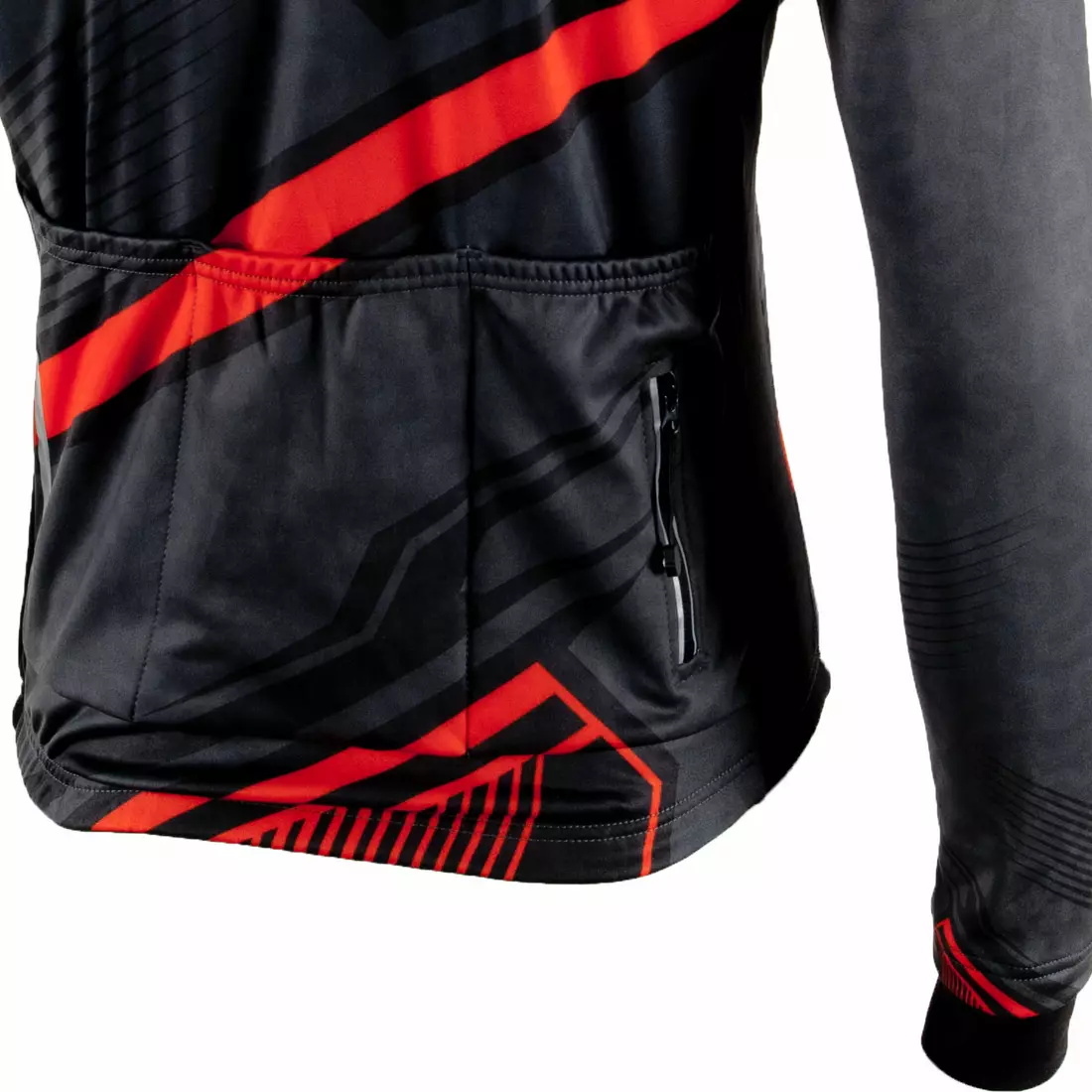 DEKO MNK-001-09 pánský cyklistický dres s dlouhým rukávem, červený