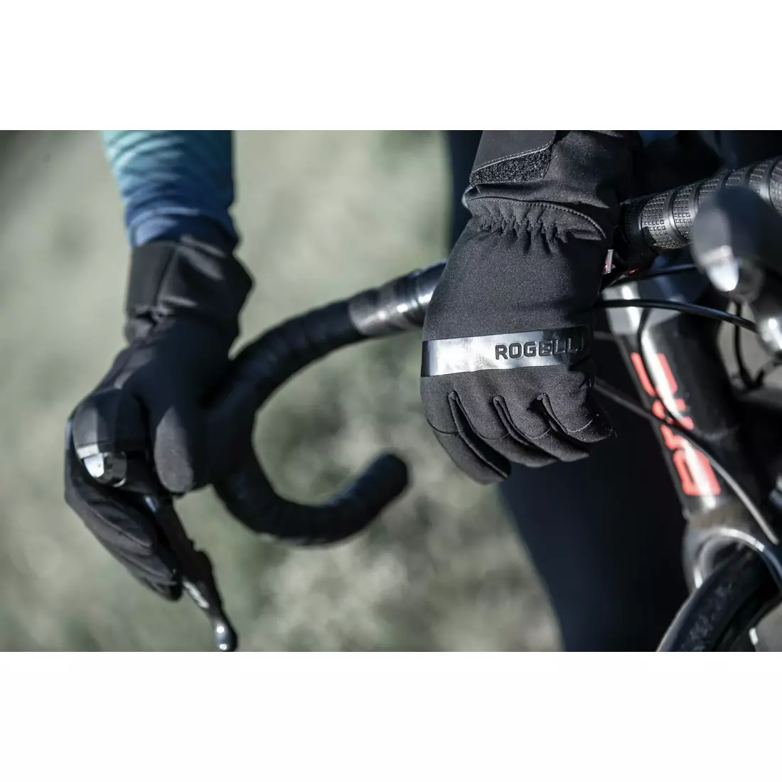 ROGELLI ARMOUR zimní cyklistické rukavice, Černá