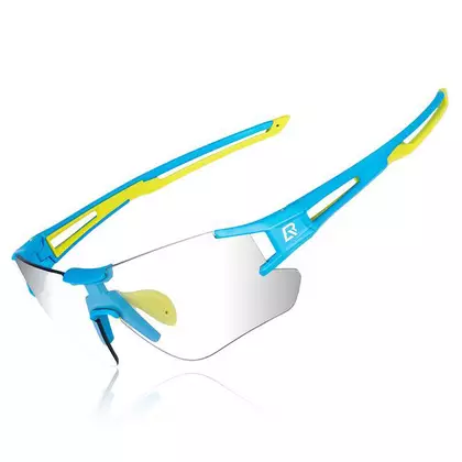 Rockbros 10127 cyklistické brýle / sporty s modrozelenou fotochromou
