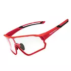 Rockbros 10137 cyklistické brýle / sportovní červená fotochromie