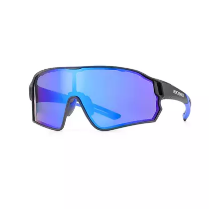 Rockbros 10138 cyklistické brýle / sportovní černo-modrá polarizovaná