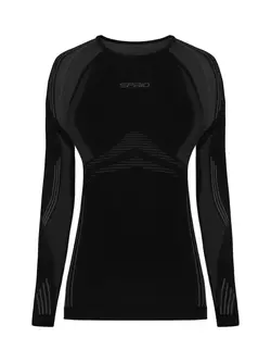 SPAIO termoaktivní spodní prádlo, dámské tričko POWERFUL černo-šedé