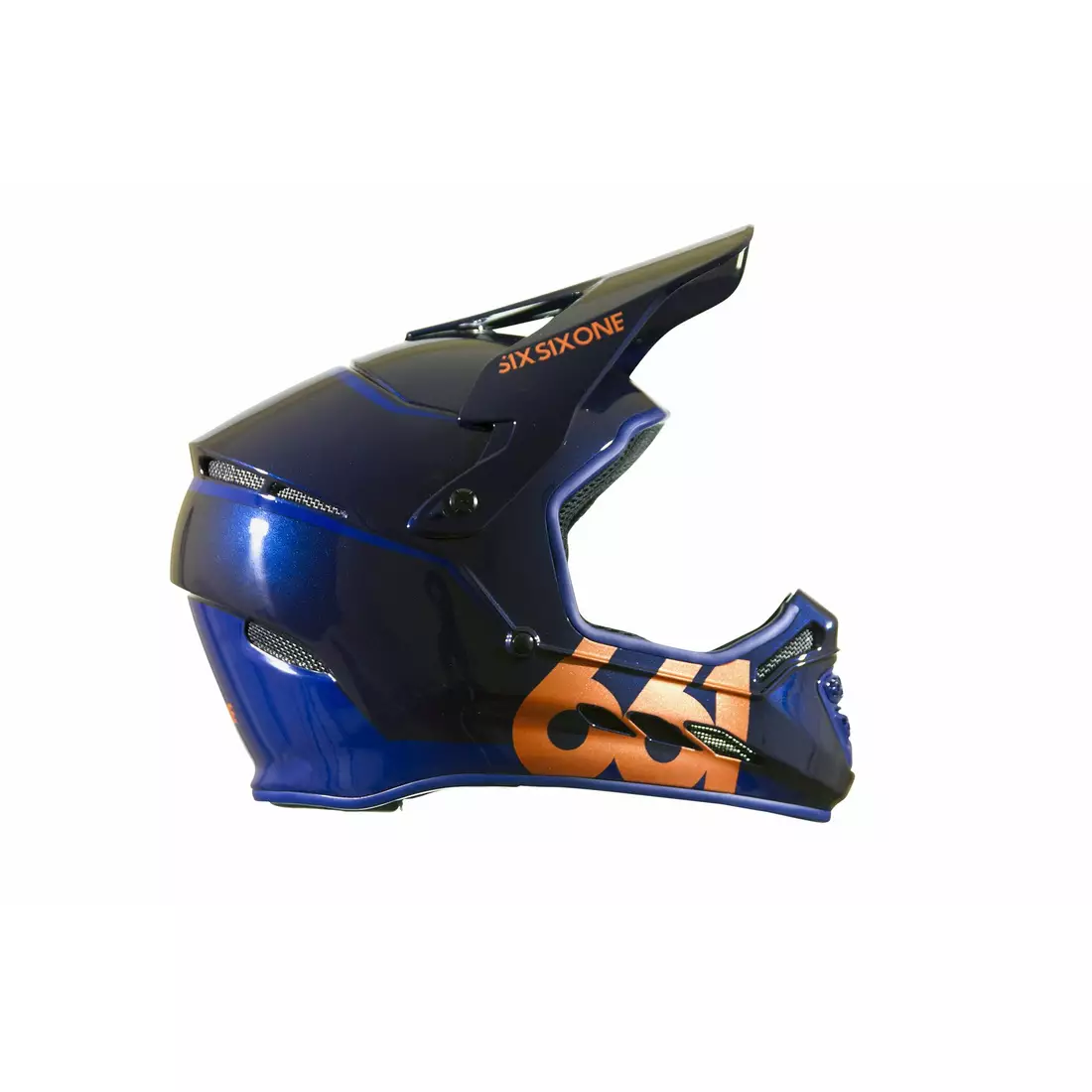 SisSixOne 661 Cyklistická helma fullface RESET MIDNIGHT COPPER tmavě modro-oranžová