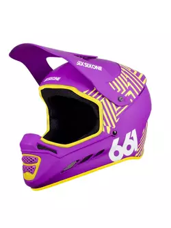 SisSixOne 661 RESET DAZZLE PURPLE Cyklistická helma fullface fialově žlutá