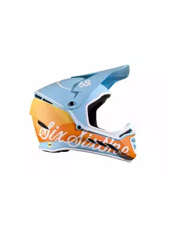 SisSixOne 661 RESET GEO BLORANGE MIPS Cyklistická helma fullface modro-oranžová