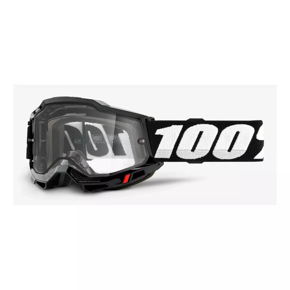 100% cyklistické brýle  ACCURI 2 ENDURO MOTO BLACK (Průhledné dvojité zasklení) 1STO-50221-501-01