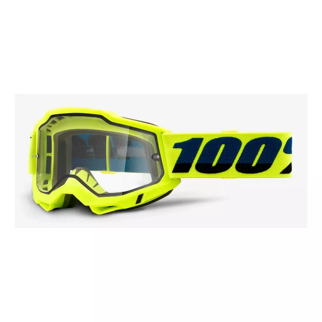 100% cyklistické brýle  ACCURI 2 ENDURO MOTO YELLOW (Průhledné dvojité zasklení) 1STO-50221-501-04