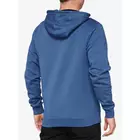 100% pánská mikina s kapucí BURST Hooded Pullover Sweatshirt federal blue STO-36039-400-11