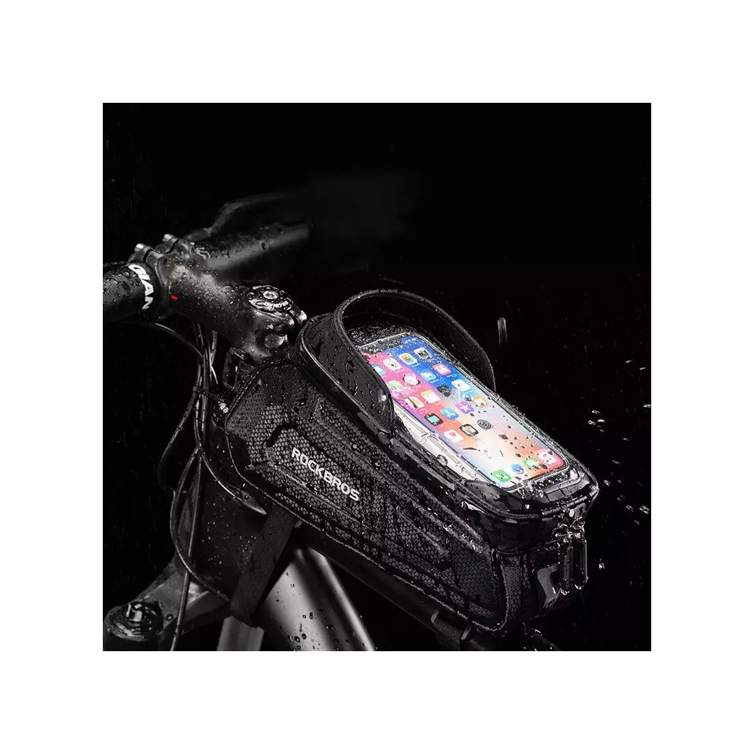 Brašna na telefon Rockbros Hard Shell s rámem, černá B68