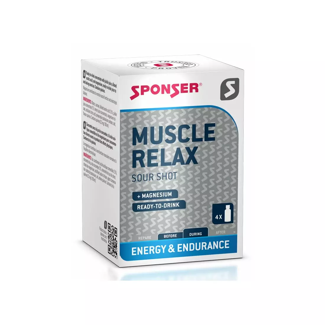 Doplněk pro svalové křeče SPONSER MUSCLE RELAX lahvové (krabice 4 szt x 30ml)
