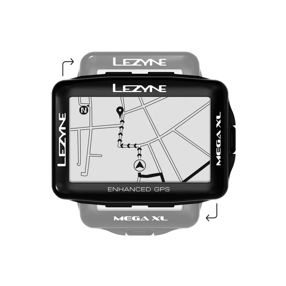 Počitadlo jízdních kol LEZYNE MEGA XL GPS HRSC Loaded (srdce + snímač rychlosti / kadence součástí balení)