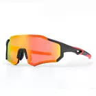 Rockbros 10182 černé a červené polarizované sportovní brýle na kolo
