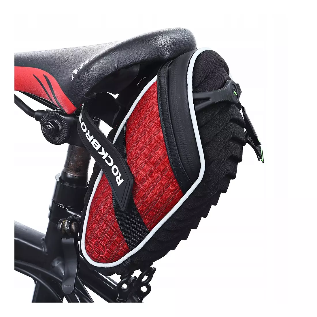 Rockbros Sedlová taška na kolo na suchý zip, červená C16-R
