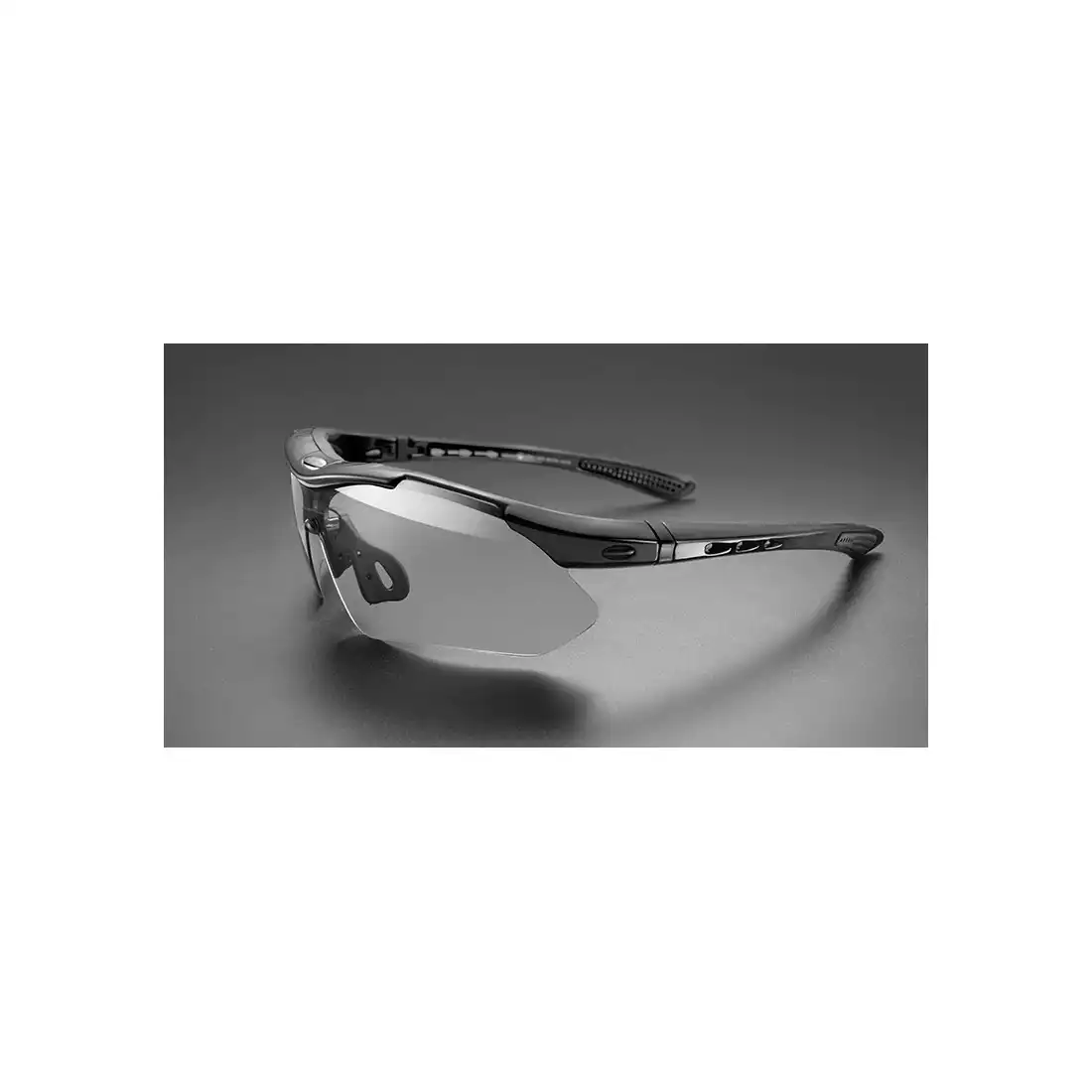 Rockbros okulary sportowe z fotochromem + wkładka korekcyjna black 10143