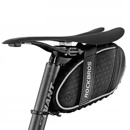 Rockbros rowerowa torebka podsiodłowa na rzep, czarna C16-BK