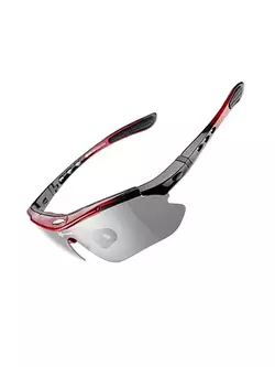 Rockbros sportovní brýle s fotochromatickou + korekční vložkou red 10141