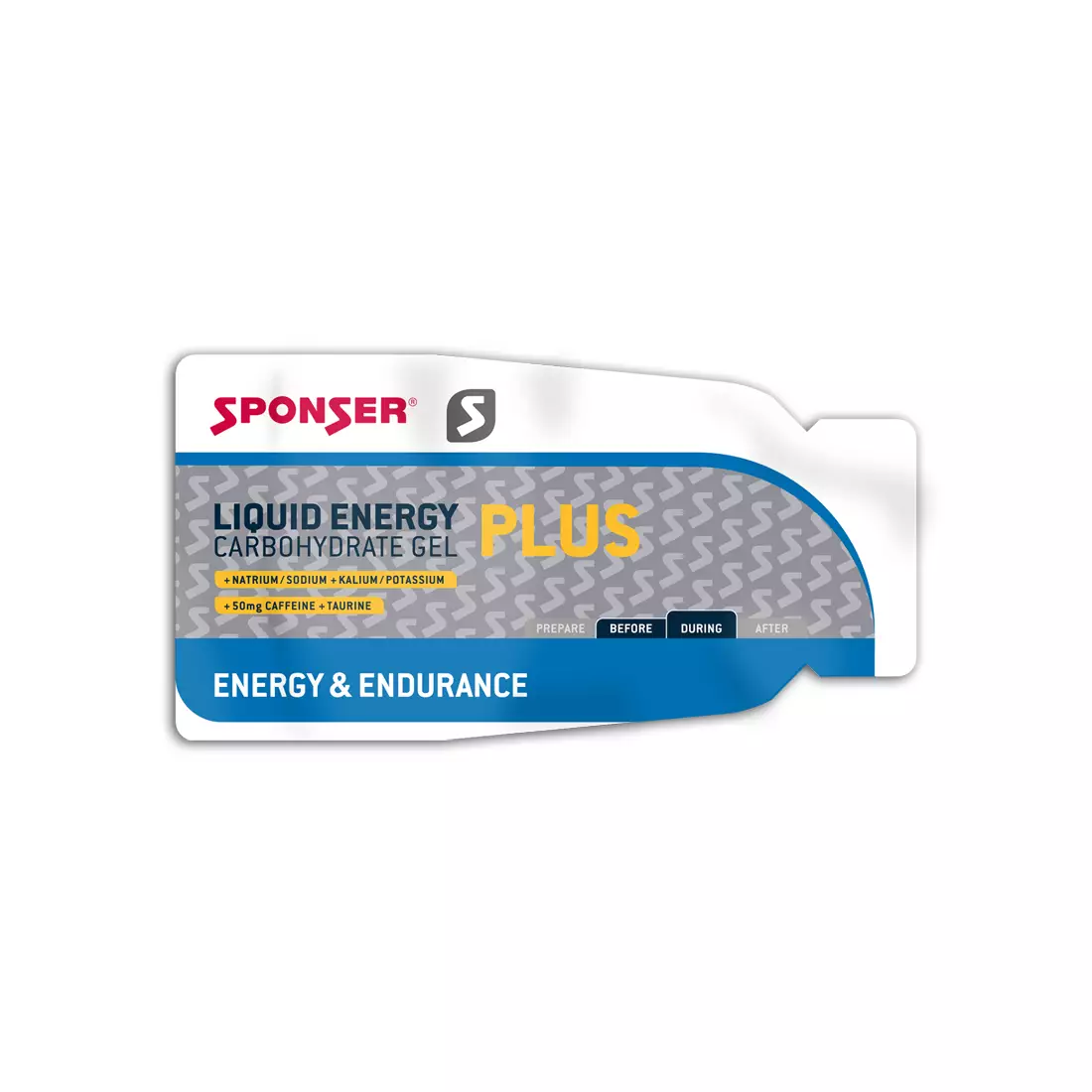 SPONSER LIQUID ENERGY PLUS Neutrální energetický gel s kofeinem (40 sáčků x 35 g)