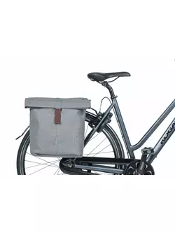 BASIL zadní cyklistické kufry CITY DOUBLE BAG 32L grey melle 18072