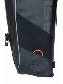 BASIL zadní cyklistické kufry MILES TARPAULIN DOUBLE BAG 34L black orange 18086