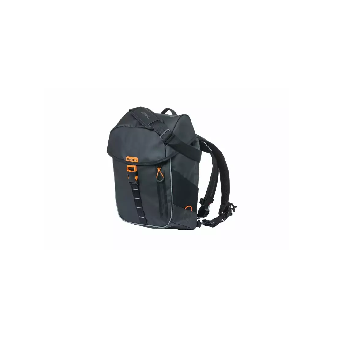 BASIL zadní cyklistický batoh / kufr MILES TARPAULIN DAYPACK 17L black orange 18087