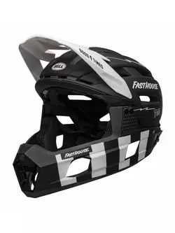 BELL SUPER AIR R MIPS SPHERICAL celoobličejová cyklistická helma, matte black white fasthouse