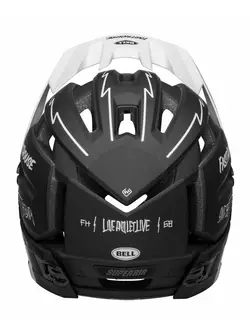 BELL SUPER AIR R MIPS SPHERICAL celoobličejová cyklistická helma, matte black white fasthouse