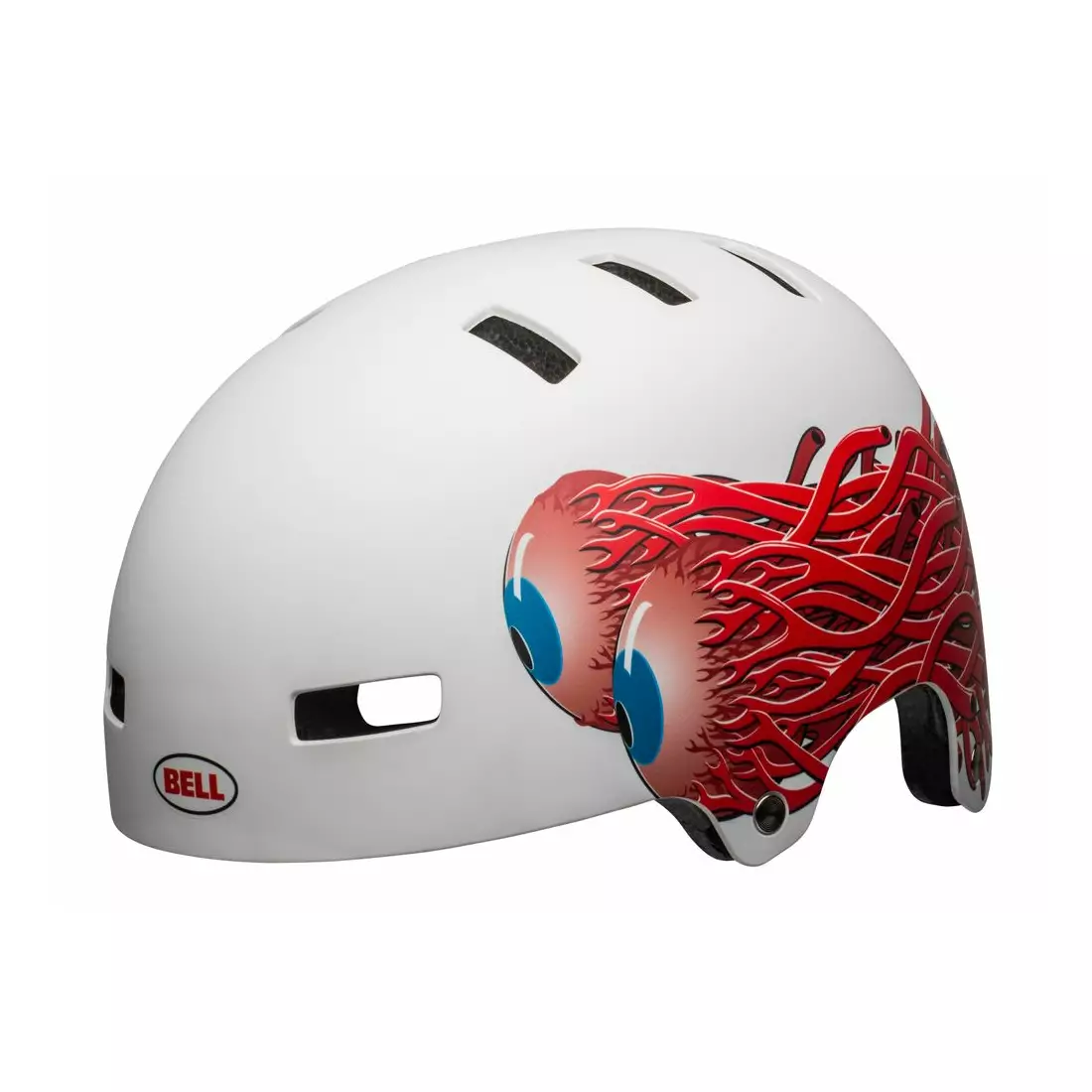 BELL cyklistická helma bmx LOCAL matte white eyes BEL-7129025