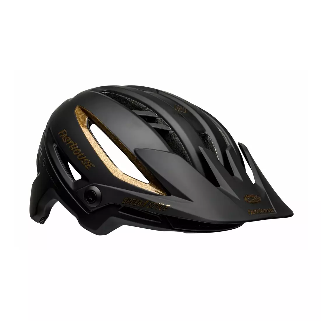BELL cyklistická helma mtb SIXER INTEGRATED MIPS, fasthouse matte gloss black gold 