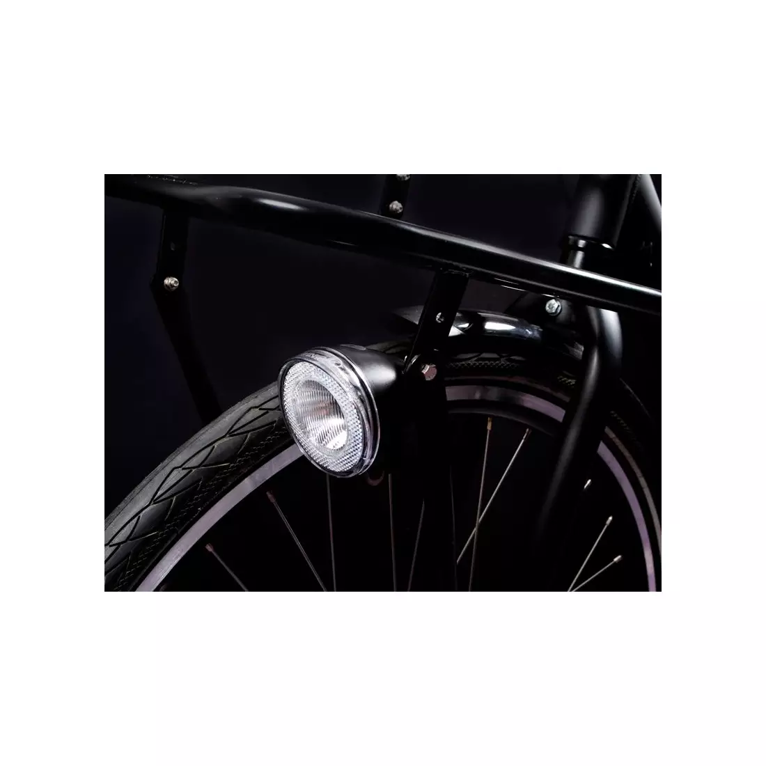 SPANNINGA přední cyklistická lampa SWINGO XB 50 black SNG-H123008