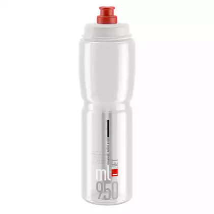 ELITE Cyklistická fľaša na vodu Jet Clear, Červené 950ml 